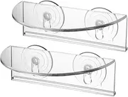 KITANDOVE 2pcs Suction Cup Bonsai Stands Practical Plant Holders Clear Bonsai Stands Acrylic Plant Shelf Small Bonsai Racks Garden Potting Racks Acrylic Bonsai Racks Small Bonsai Stand