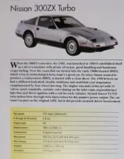 Nissan 300ZX Picture Out of Print Spec Article Sheet Wall Art Decor