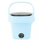 (Blue EU Plug)Portable Washing Machine 6L 36W Foldable IPX4 Waterproof Mini CT