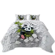 Sweet Panda Puppy Coverlet