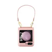 Hanman PU Flip Leather Wallet Cover Case for Samsung Galaxy Z Flip 5 (Rose Gold)