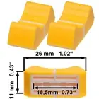 Sifam 2 Prof Fader Knob Yellow 18,5mm Fadercaps Caps Mixing Consoles Mixer