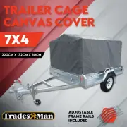 Box Cage Trailer Cover Canvas Tarp for 7x4 600mm 2 FOOT High Quality Cage 2FT