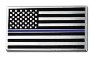 Police Department Thin Blue Line Flag Pin Lapel Tie Necktie Tack Statesman Ties