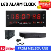 Digital LED Home Large Big Jumbo Wall Desk Clock With Calendar Temperature