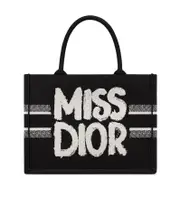 Medium Dior Book Tote handbag One size black and white