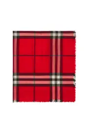 burberry Wide Check Wool Scarf in Scarlet at Nordstrom
