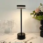 Modern LED Table Lamp, USB Rechargeable Desk Lamp, Touch Controlled Dimmable Ind