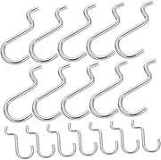 [Cabilock] 20Pcs Metal Pegboard Hooks Easy Install Pegboard Hanging Hooks for Organizing Tools Garage Workshop Use Compatible with Standard Pegboard Finish
