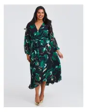 [Taking Shape] Artemis Chiffon Cocktail Dress in Print