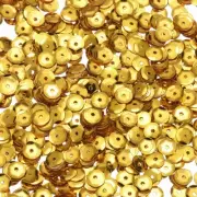 Loose Sequins 4200Pcs Cup Embroidery Sequins for Crafts Sewing,Deep Gold
