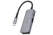 Bonelk Long-Life Multiport USB-C to USB USB-C HDMI Hub Adapter for Laptop Grey