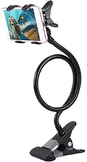 [DFV mobile] Flexible Metal Long Arm Lazy Bracket Holder with Phone Clamp & Desk Clip. Multi-Function: Desktop, Bed Headboard, Car, Sofa for Nokia 8210 4G (2022) - Black