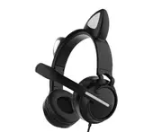 E37 Headset Computer Headset Gaming with Microphone USB Wired Earphone Cute Glowing for Computer Notebook Cell Phone