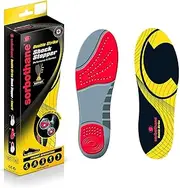 [Sorbothane] Double Strike Insoles, Shock Absorbing Shoe Soles for Football Boots, Running, or Walking, Impact Reducing Footbeds for Plantar Fasciitis, Heel Support, and Shin Splints