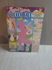 Magical Unicorn Sticker Face Book over 420 Stickers and 32 Face pages