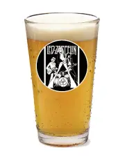 Led Zeppelin (Drawing) Rock & Roll 16oz Pint Beer Glass Pub Barware Cocktail Tea