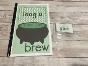 Interactive Learning Books for Children - Long Vowel “u” book - w/ 12 Card