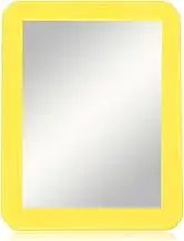 ARTLYMERS Magnetic Locker Mirror, 5x7 Real Glass Small Mirror With Magnetic Backing for School, Bathroom, Household Refrigerator, Accessory (Yellow)