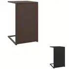 C Shaped Bedside Table Coffee Table Sofa Couch End Table Poly Rattan vidaXL