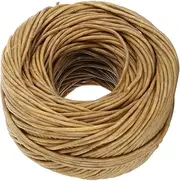 Candle Wick, 200 Feet Scented Organic Hemp Candle Wick with Beeswax Coating Scented Candle Wick for Hemp Wick Lighter or Candle Making, Slow Burn, No Dripping (Dark Color)
