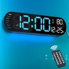 Large Big Jumbo LED Digital Wall Clock Desk Clock Display Calendar Temperature