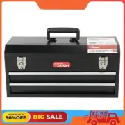 Hyper Tough 20-inch 2-Drawer Tool Box, Tool Chest with Flip-up Lid, Black, Steel