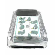Narwhals D10 Glass Square Ashtray 4" x 3" Smoking Cigarette Bar