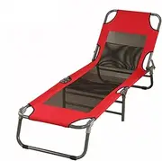 Steel Foldable Camping Bed Simple Breathable Camping Outdoor Bed Height Adjustable Camping Bed for Outdoor Office