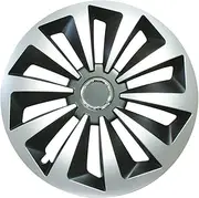 Cora 41844 4 Universal Aluminium-Effect Fox Mix Wheel Trims, 14 ", Set of 4