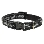 Rogz Fancy Dress Dog Collar, Black Bones LARGE