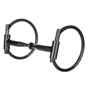 Tabelo Offset Ring Blued Steel Snaffle Bit 5