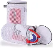 Kimmama Laundry Bags Mesh Wash Bags, Shoe Washing Machine Bag, Net Washer Sack with Zipper, Dryer Pouch for Cleaning and Drying Footwear, Sneaker, Trainers, Plimsolls, Slippers, Gym, Running, Tennis