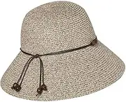 [Artist Unknown] NA Summer Ladies Straw Bucket Sun hat, Ladies Sun Protection and UV Protection, Foldable and Packable for Travel, Beach Ladies M Coffee Mix