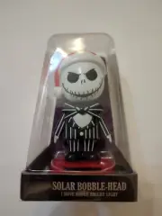 Nightmare Before Christmas Jack Skellington in Santa Hat Solar 6" Bobble Head