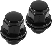 HORIALENCE 2 Pcs Heavy Duty Black Wheel Lug Nuts Durable Nuts for Models Secure Fit for Highways Off Road Easy Installation Reliable Performance