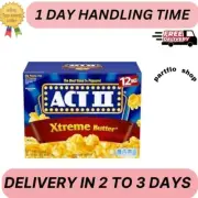 ACT II XTREME BUTTER 12 BAGS 33.01 OZ MICROWAVE POPCORN GREAT DEAL!!!!