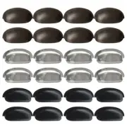 10/25X Kitchen Cupboard Cabinet Knobs Cup Drawer Shell Pulls Handles Hardware