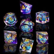 Role dice Liquid Core DND Dice Set 7pcs Sharp Edge Dice for Role Playing Dung...