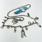 Brighton Chain Belt Silver Tone Fashion Shoe Purse Heart Charm Kmart Accessories