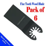 6 Wood Blade Oscillating Multi Tool For Fein Bosch Dremel Milwaukee Ridgid Ryobi