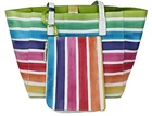 Tommy Bahama 2-PC SET Rainbow Stripes LG REVERSIBLE Tote Bag & Organizer Clutch