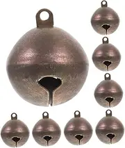 GREENADSCAPE Unique Craft Bells for Pet Collars 8pcs Mini Copper Bells Dog Cat Collar Decor DIY Pet Accessories