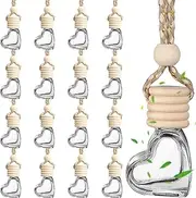 16 PCS Hanging Car Air Freshener Bottles, Hanging Car Diffuser Bottle, Clear Glass Bottle Perfume Container, Air Freshener Pendant for Essential Oil Fragrance Aromatherapy, Car Interior Ornament Décor