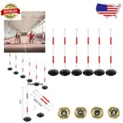 Brightly Colored 3.3Ft Agility Training Poles - Multipurpose Dribbling Stick Set