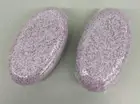 2 Natural Purple Oval Pumice Stone Lava Rock