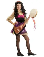 Gypsy Princess Fortune Teller Tarot Card Reader Book Week Girls Costume