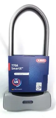 Abus 770A SmartX U-Lock - 4.2 x 11.8" Alarm with Bracket