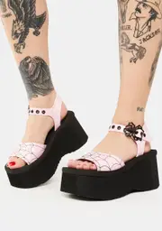[Demonia] Pink Funn-10 Platform Sandals