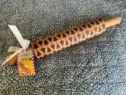 CIROA Embossed Christmas Tree Pattern Beachwood Rolling Pin 17" - NEW